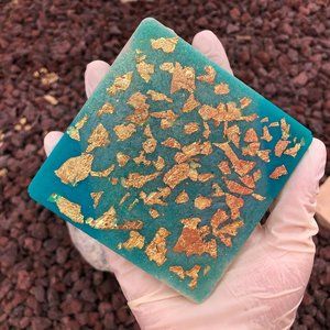 Blue duo handmade coaster set!